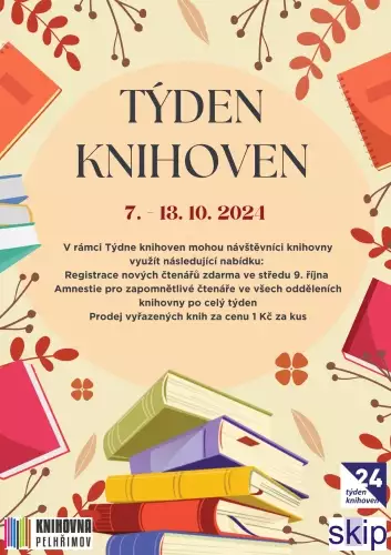 Týden knihoven - 7.10. - 12. 10. 2024